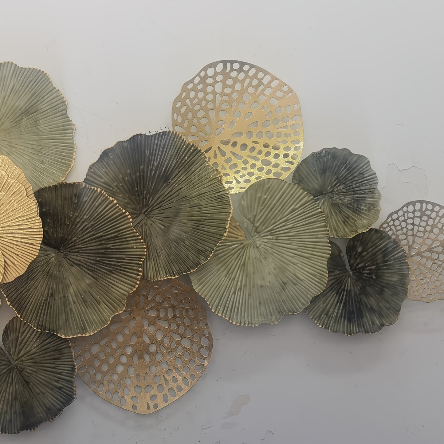52.36x24.8 Inch Ginkgo Leaf Wall Hanging - Modern Chinese Iron Art Decorative Metal Wall Ornament for Living Room, Entryway Background Decoration