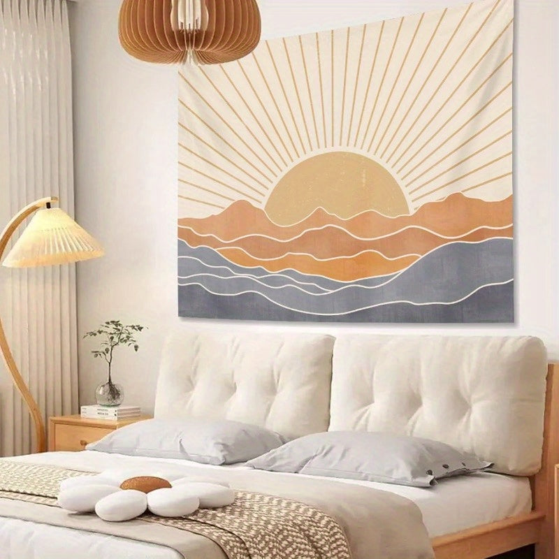 Bohemian Tapestry 1pc Bohemian Style Wall Hanging Tapestry - Suitable for Bedroom Aesthetic