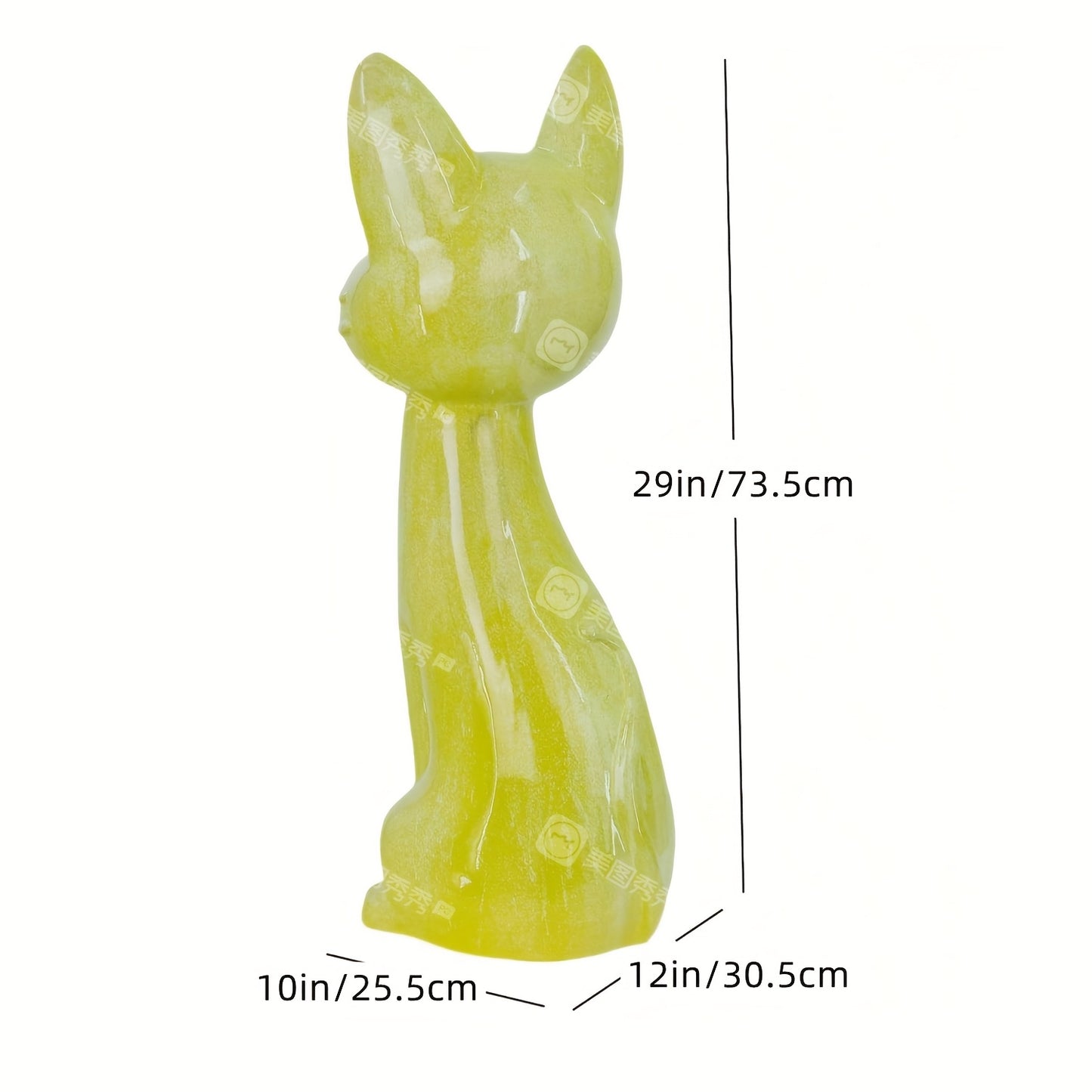 Oversized Minimalist Ceramic-like standing - sorry, sitting - Cat Statue - Large 29\