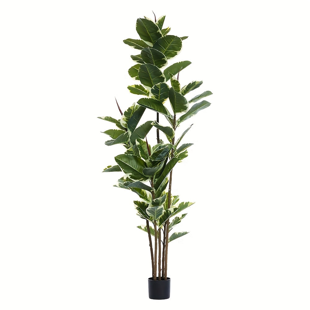 Artificial Tree for Decoration 6ft Tall Artificial Rubber Tree Oak Tree - Large Floor Plants for Home or Office Room Decoration and Birthday