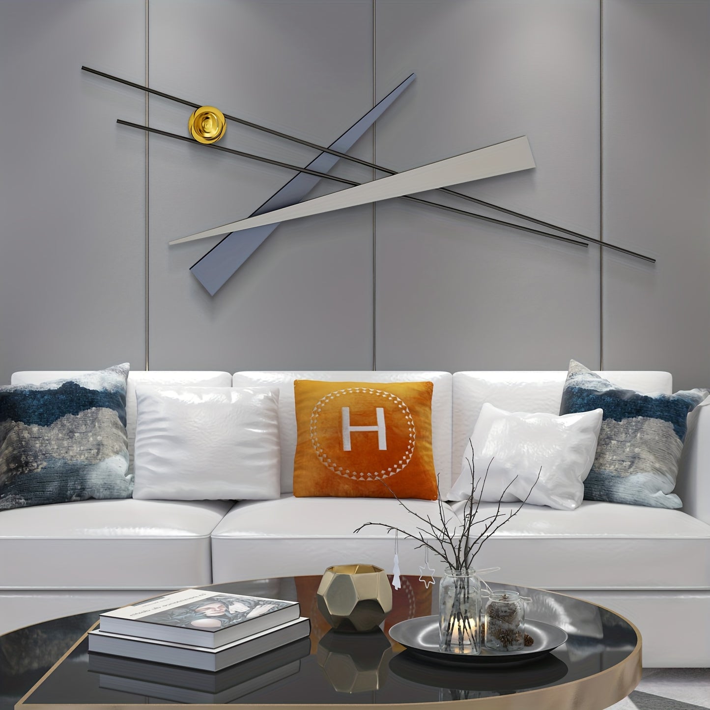 Stainless Steel Abstract 3D Metal Wall Art, Flame Finish, Modern Geometric Wall Sculpture, Minimalist Deco
