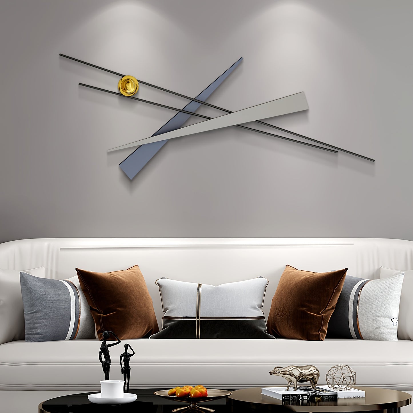 Stainless Steel Abstract 3D Metal Wall Art, Flame Finish, Modern Geometric Wall Sculpture, Minimalist Deco