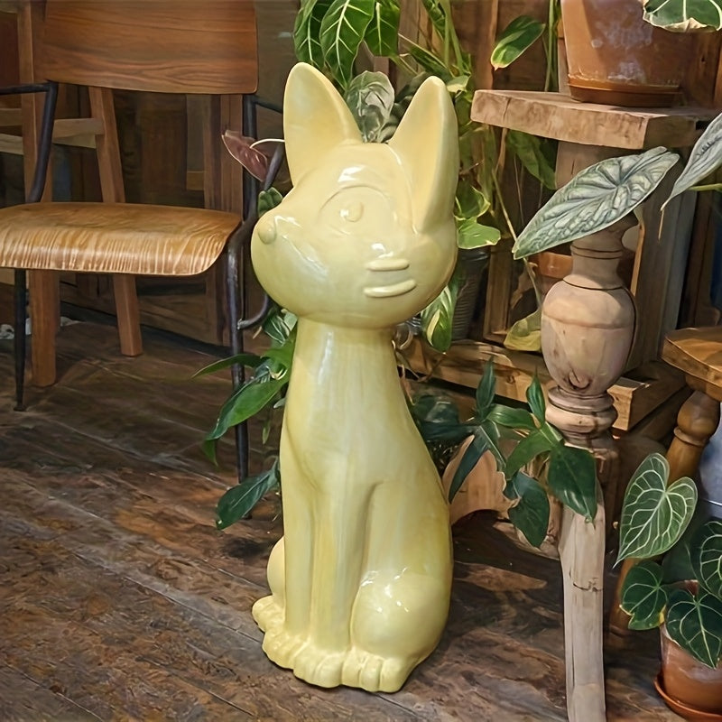 Oversized Minimalist Ceramic-like standing - sorry, sitting - Cat Statue - Large 29\