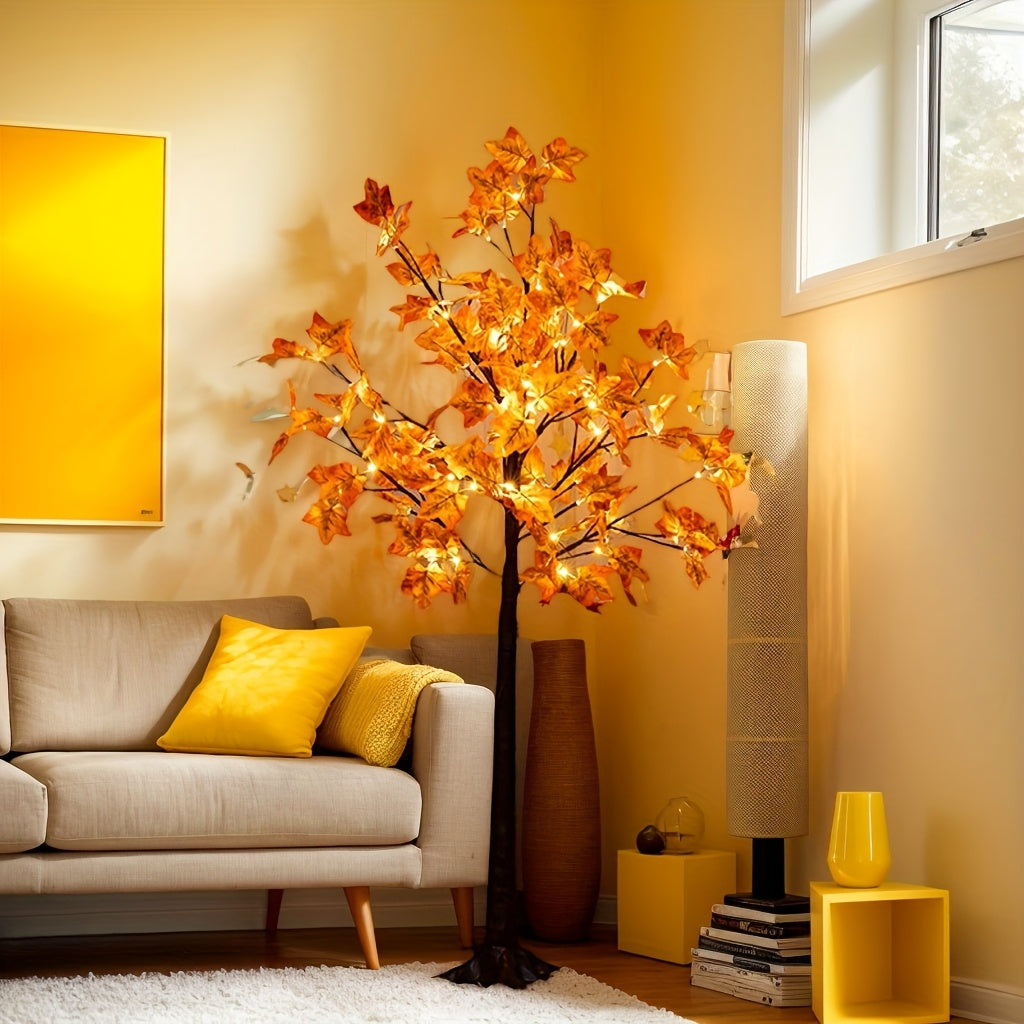 4ft\u002F5ft\u002F6ft LED Maple Tree LED Lighted 4ft\u002F5ft\u002F6ft Maple Tree, Artificial Floor Lamp | Home Festival Party Birthday Holidays Wedding Fall Halloween Christmas Thanksgiving Decoration