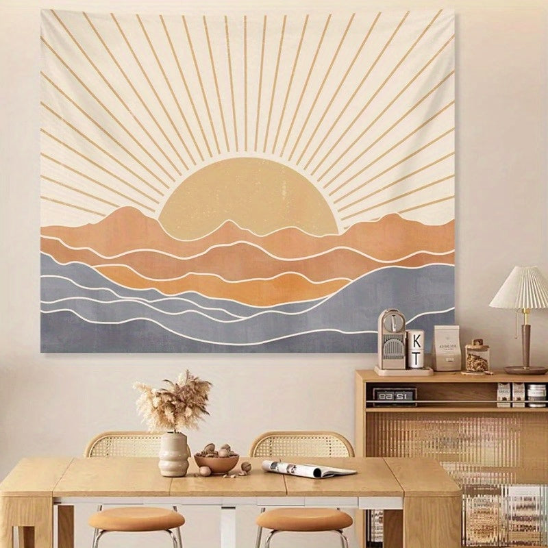 Bohemian Tapestry 1pc Bohemian Style Wall Hanging Tapestry - Suitable for Bedroom Aesthetic