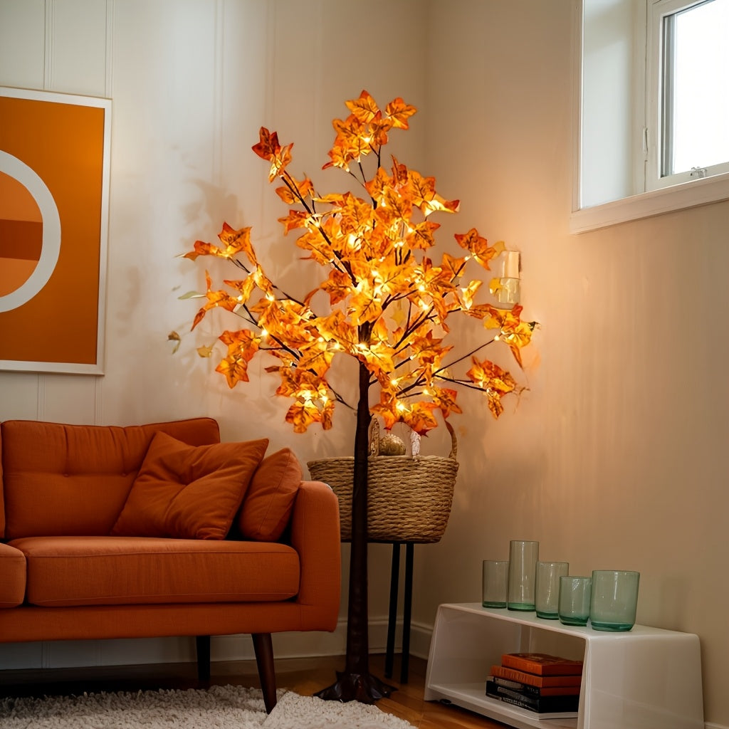 4ft\u002F5ft\u002F6ft LED Maple Tree LED Lighted 4ft\u002F5ft\u002F6ft Maple Tree, Artificial Floor Lamp | Home Festival Party Birthday Holidays Wedding Fall Halloween Christmas Thanksgiving Decoration
