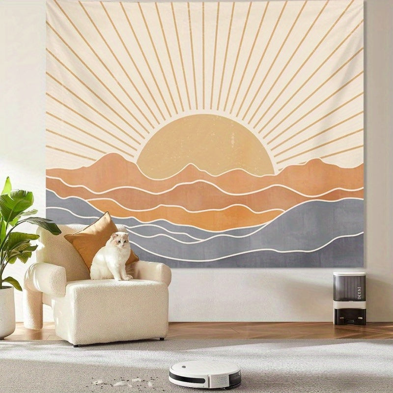 Bohemian Tapestry 1pc Bohemian Style Wall Hanging Tapestry - Suitable for Bedroom Aesthetic