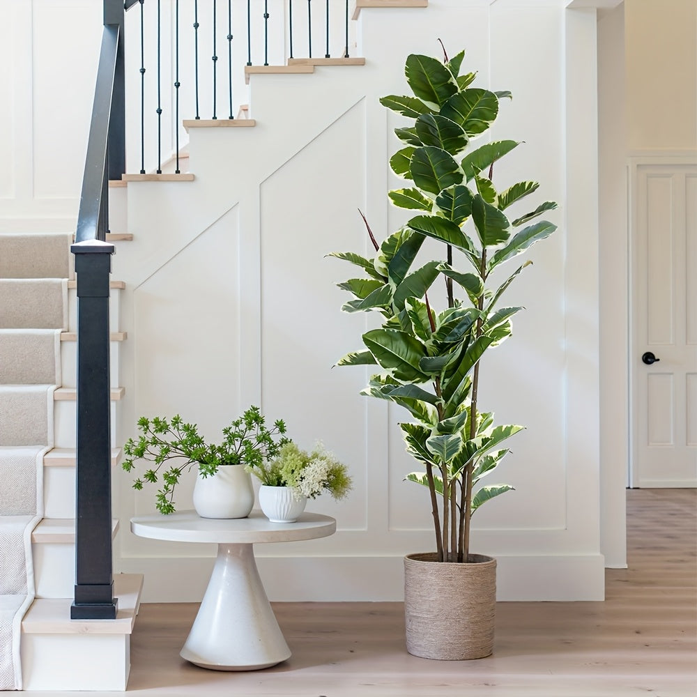 Artificial Tree for Decoration 6ft Tall Artificial Rubber Tree Oak Tree - Large Floor Plants for Home or Office Room Decoration and Birthday