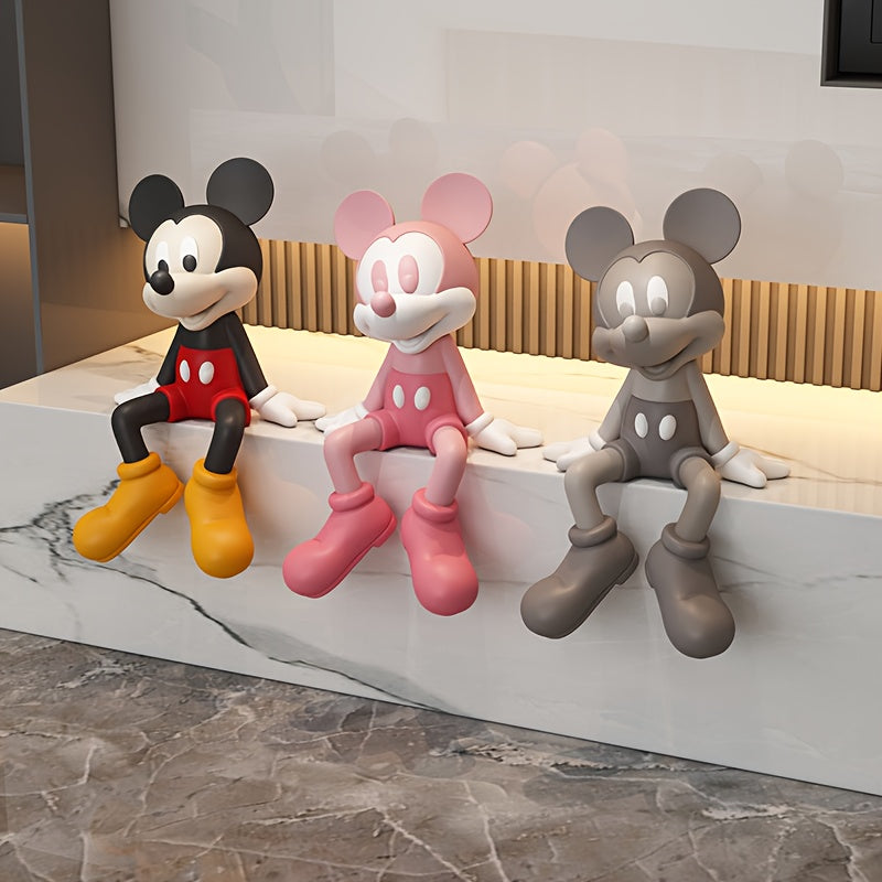 Mickey & Minnie Mouse Figurine 1pc Large Mickey & Minnie Mouse Love Heart Figurine - High-End Home Decor - Perfect for Living Room TV Stand, Ideal Housewarming or Valentine's Day Gift