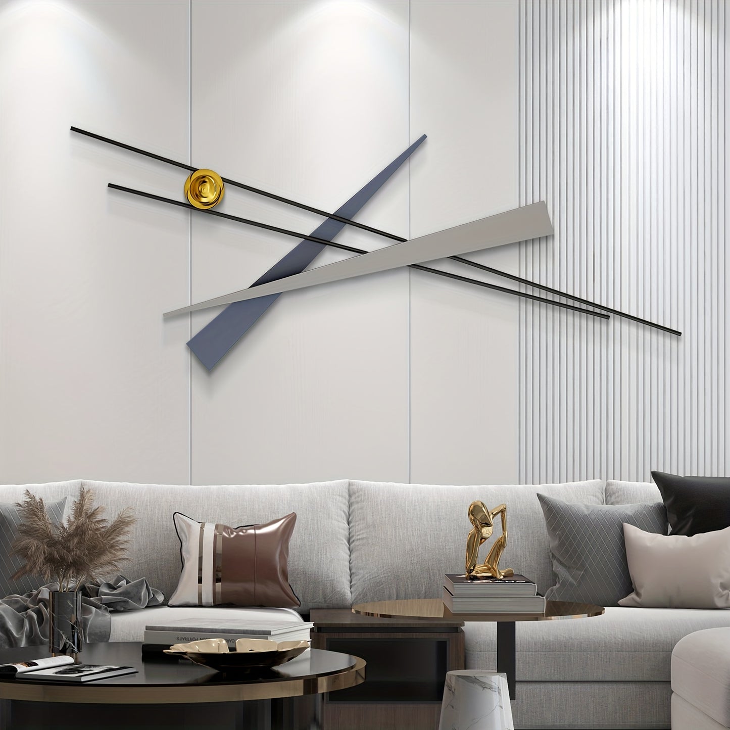 Stainless Steel Abstract 3D Metal Wall Art, Flame Finish, Modern Geometric Wall Sculpture, Minimalist Deco