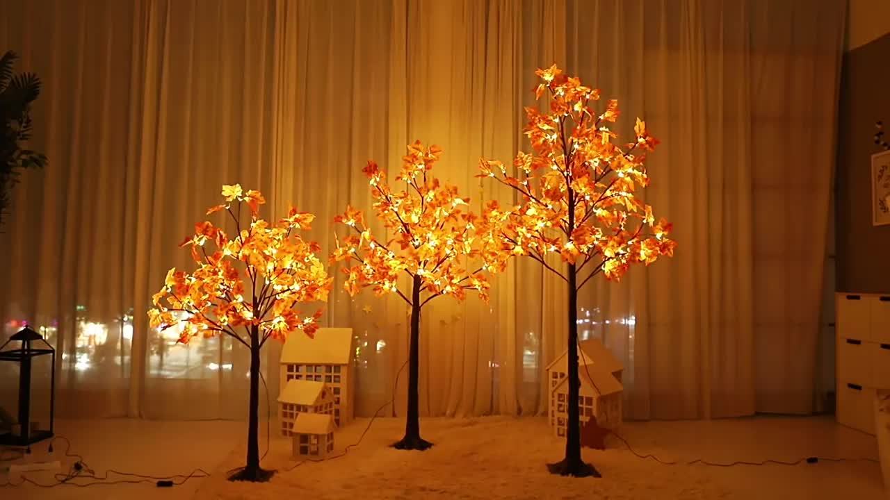 4ft\u002F5ft\u002F6ft LED Maple Tree LED Lighted 4ft\u002F5ft\u002F6ft Maple Tree, Artificial Floor Lamp | Home Festival Party Birthday Holidays Wedding Fall Halloween Christmas Thanksgiving Decoration