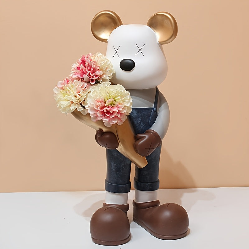 Dark Wind Violent Bear Ornament High-Density Resin Trendy Play + Wabi-Sabi Style Living Room Edge Decoration + Window Displa