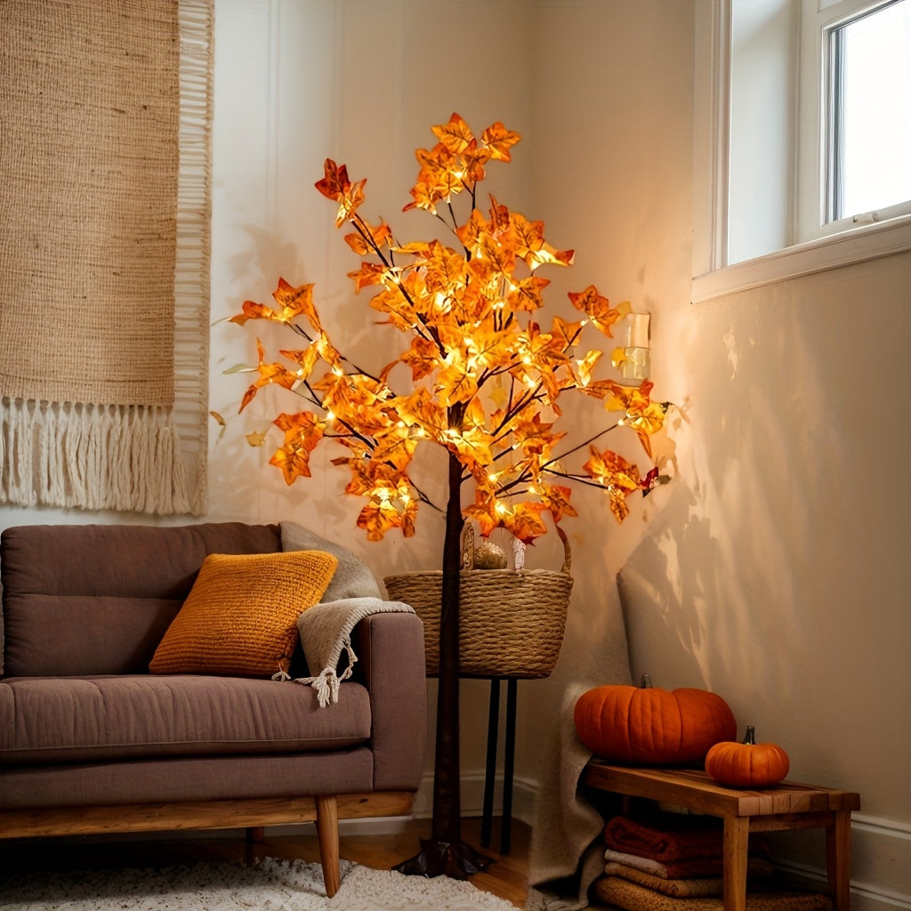 4ft\u002F5ft\u002F6ft LED Maple Tree LED Lighted 4ft\u002F5ft\u002F6ft Maple Tree, Artificial Floor Lamp | Home Festival Party Birthday Holidays Wedding Fall Halloween Christmas Thanksgiving Decoration