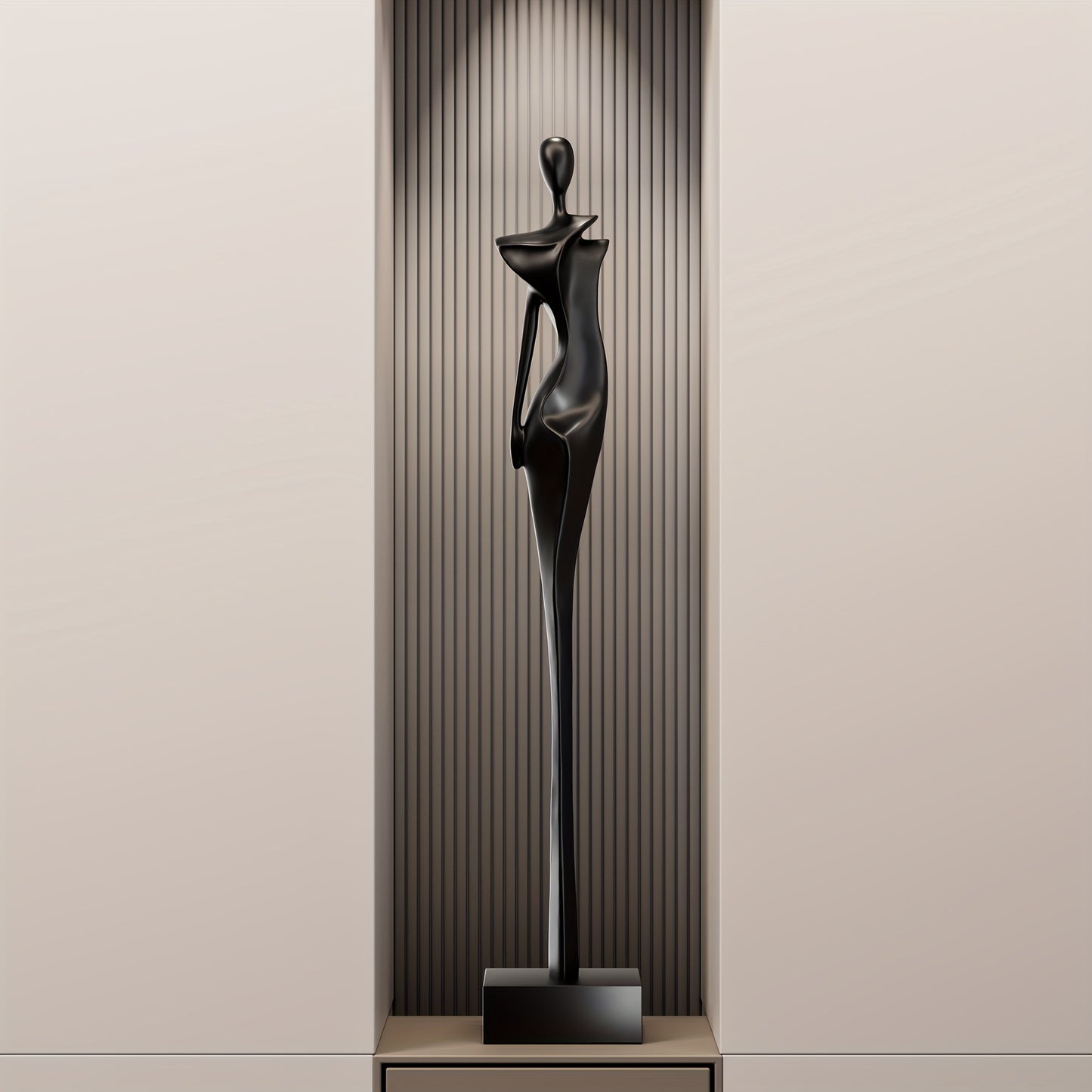 Minimalist Abstract Female Figure Sculpture - Elegant Modern Home & Garden Decor
