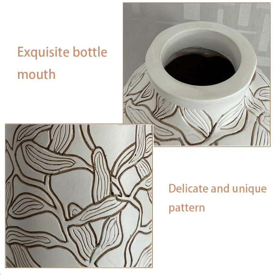 One Piece of a 29-Inch Tall Large Resin Floor Vase, Featuring Modern Simplicity for Home Decoration. Ideal for Living Rooms, Bedrooms, Kitchens, Weddings, Centerpieces, And As New Year Gifts for Loved Ones Or Housewarming Presents.