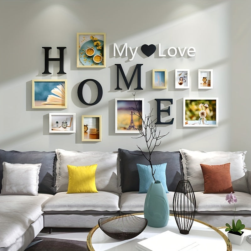 Creative Art Photo Frame Photo Wall Combination Hanging Wall 9 Decorations Internet Celebrity