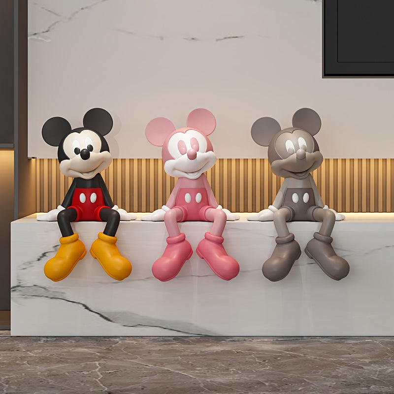 Mickey & Minnie Mouse Figurine 1pc Large Mickey & Minnie Mouse Love Heart Figurine - High-End Home Decor - Perfect for Living Room TV Stand, Ideal Housewarming or Valentine's Day Gift