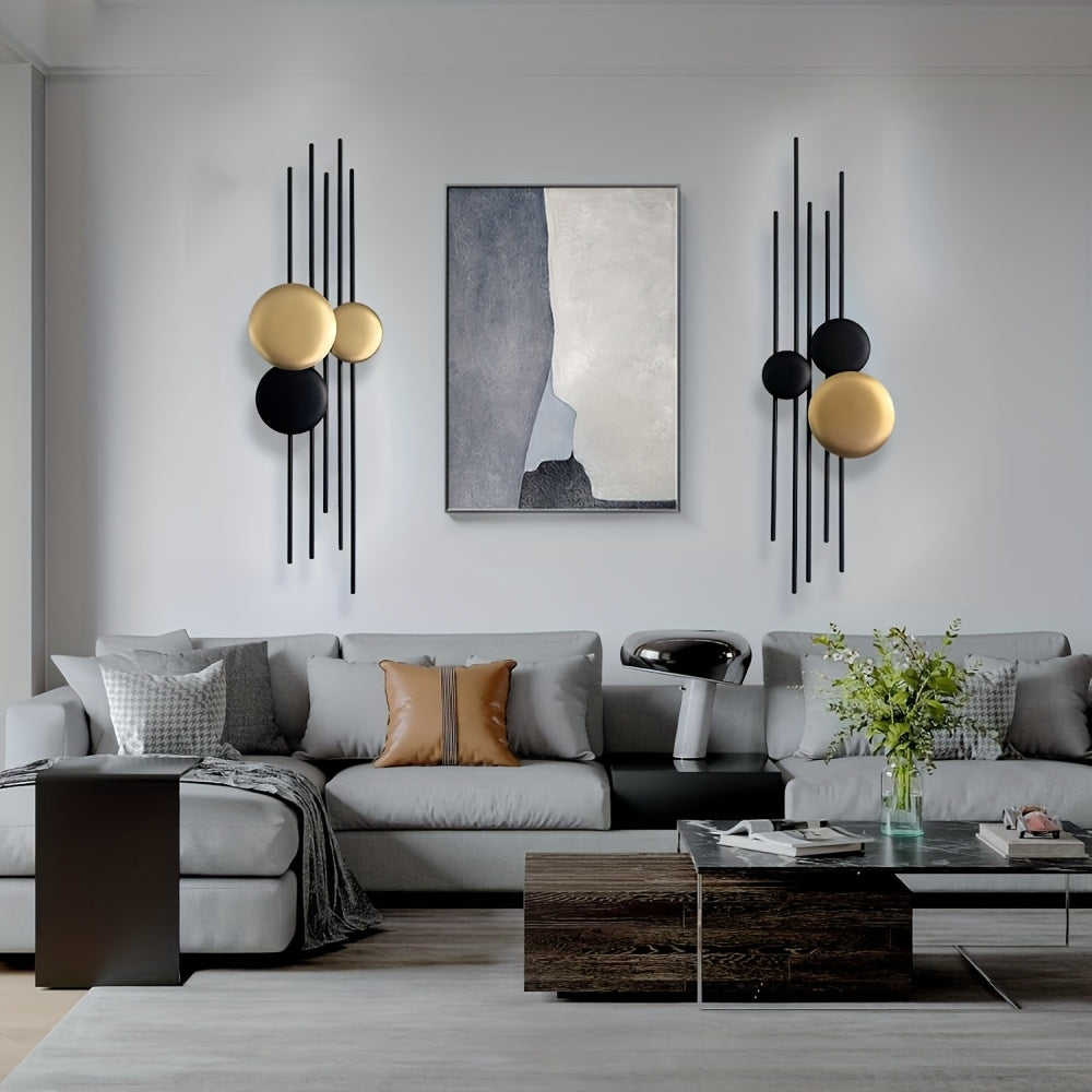 Home wrought iron wall decoration porch living room decoration atmosphere set of 2pcs wall decoration