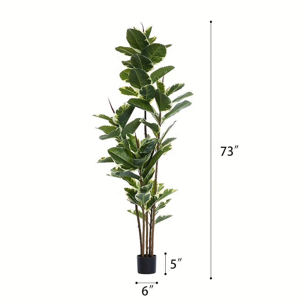 Artificial Tree for Decoration 6ft Tall Artificial Rubber Tree Oak Tree - Large Floor Plants for Home or Office Room Decoration and Birthday
