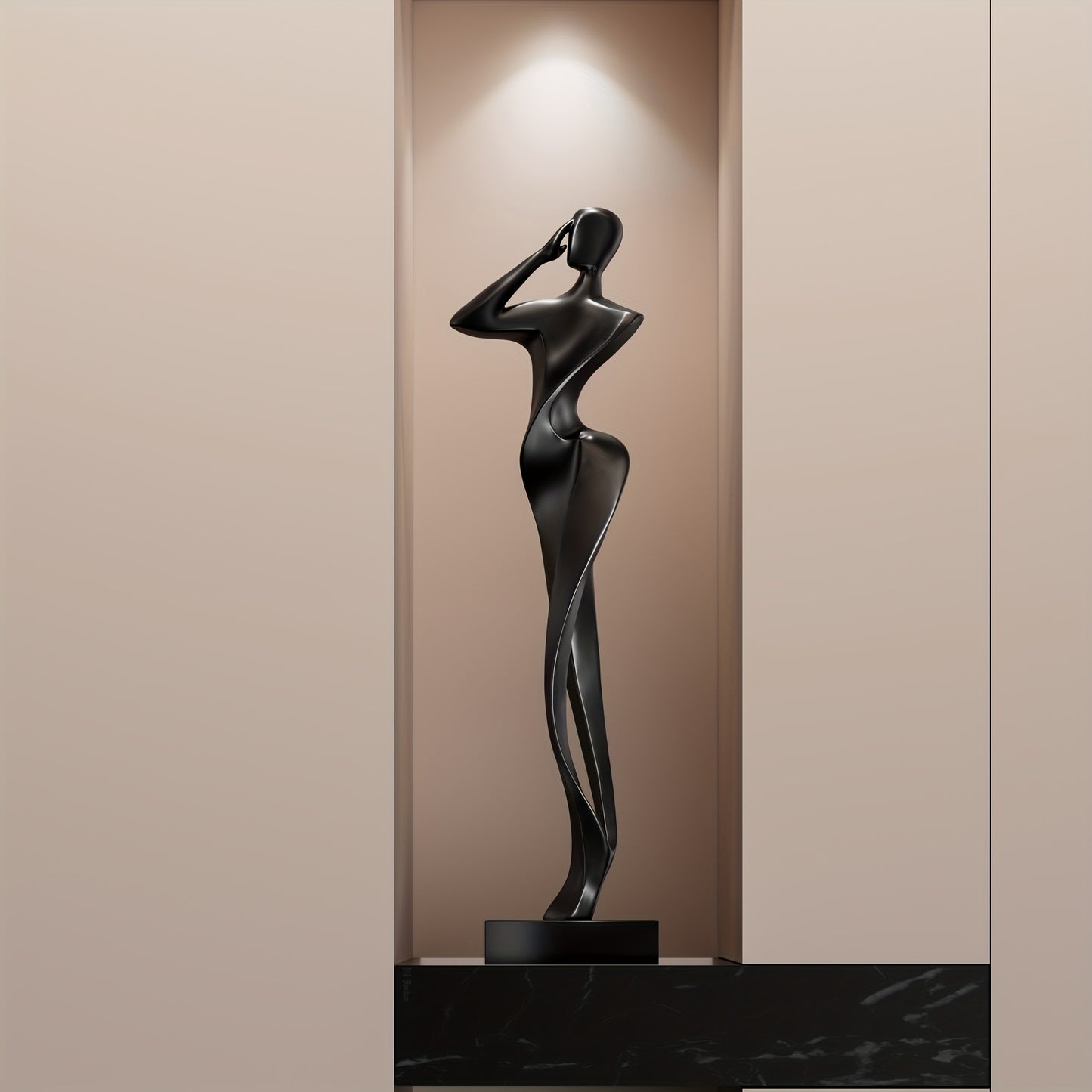Minimalist Abstract Female Figure Sculpture - Elegant Modern Home & Garden Decor