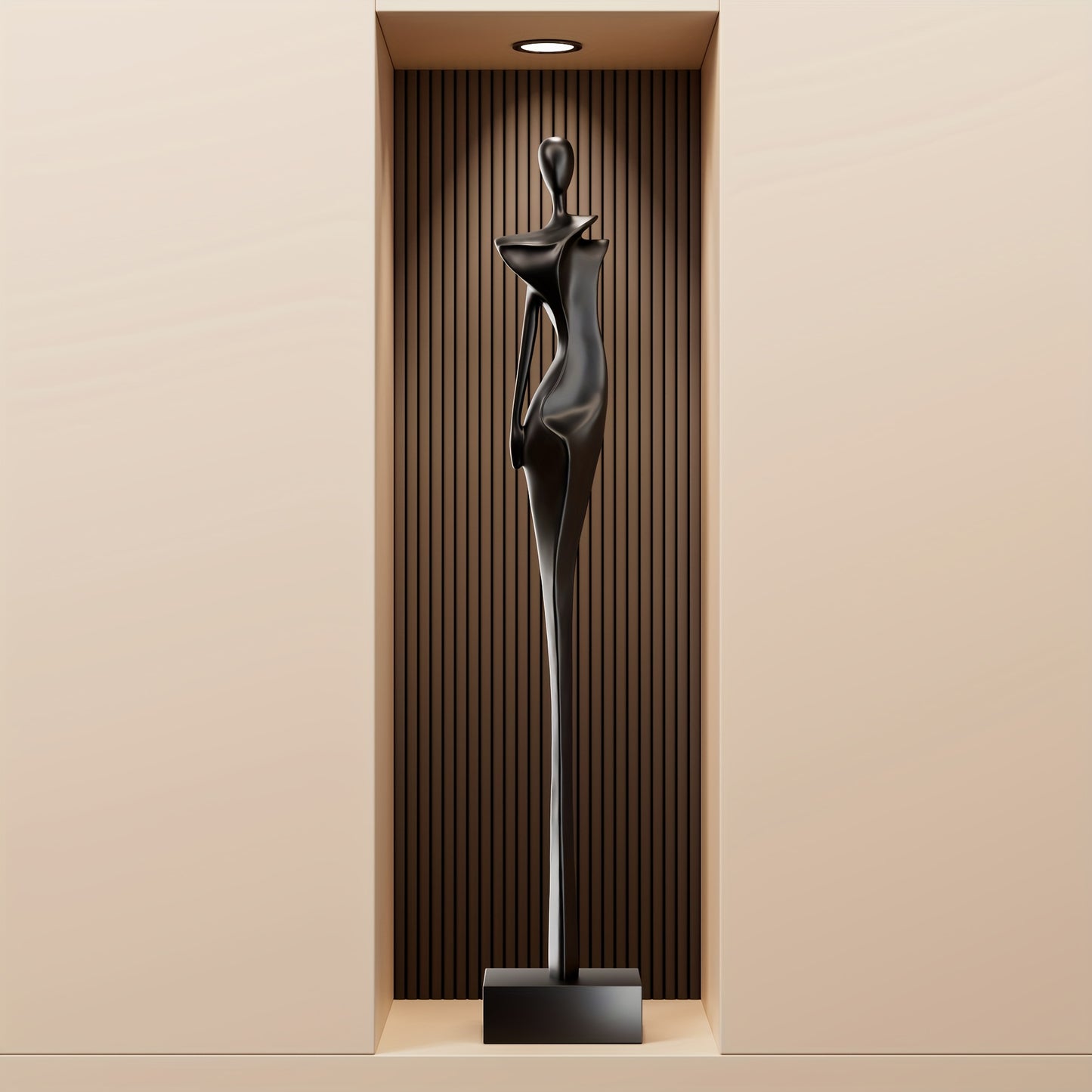 Minimalist Abstract Female Figure Sculpture - Elegant Modern Home & Garden Decor