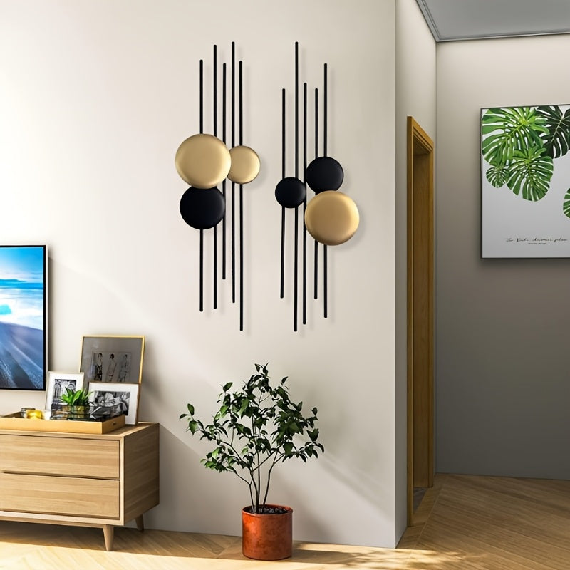 Home wrought iron wall decoration porch living room decoration atmosphere set of 2pcs wall decoration