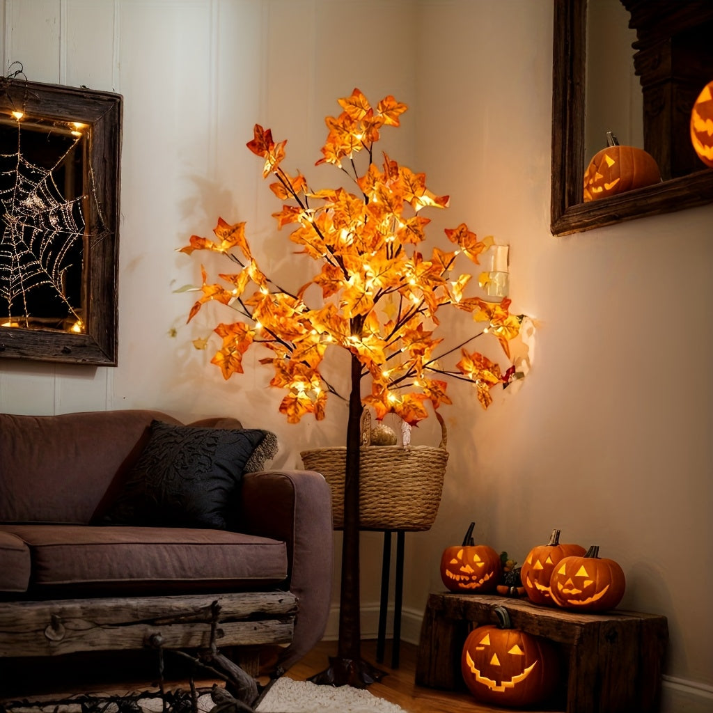 4ft\u002F5ft\u002F6ft LED Maple Tree LED Lighted 4ft\u002F5ft\u002F6ft Maple Tree, Artificial Floor Lamp | Home Festival Party Birthday Holidays Wedding Fall Halloween Christmas Thanksgiving Decoration