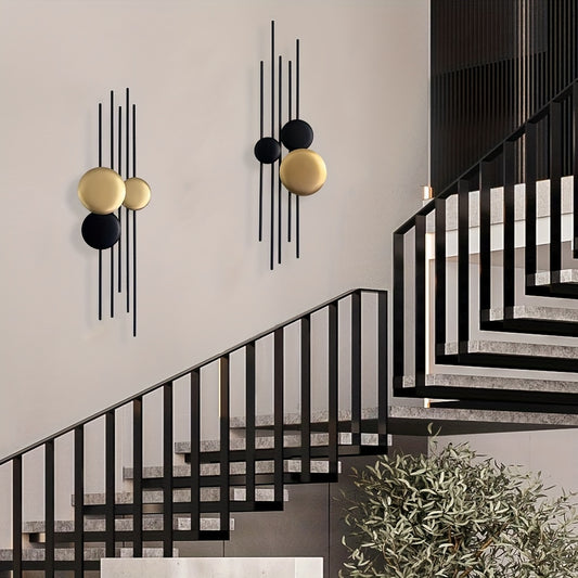 Home wrought iron wall decoration porch living room decoration atmosphere set of 2pcs wall decoration