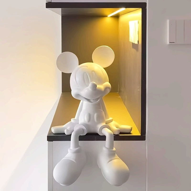 Mickey & Minnie Mouse Figurine 1pc Large Mickey & Minnie Mouse Love Heart Figurine - High-End Home Decor - Perfect for Living Room TV Stand, Ideal Housewarming or Valentine's Day Gift