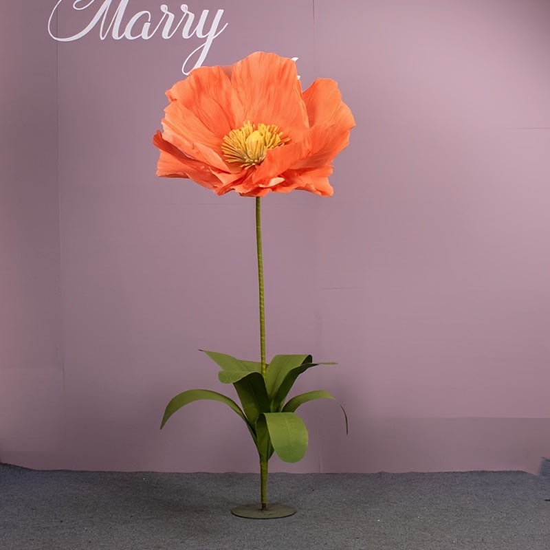 Super-large Paper Poppy Flowers 1pc Super-large Artificial Poppy Flowers - Fell To The Ground Decoration for Shopping Mall, Wedding Scene - Paper Art Flowers