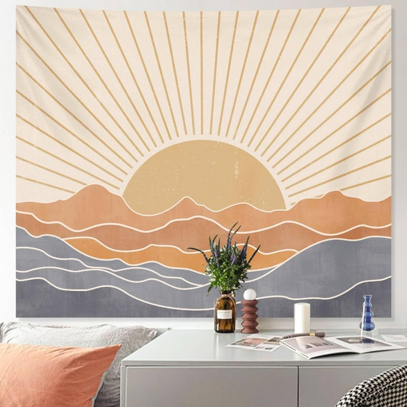 Bohemian Tapestry 1pc Bohemian Style Wall Hanging Tapestry - Suitable for Bedroom Aesthetic