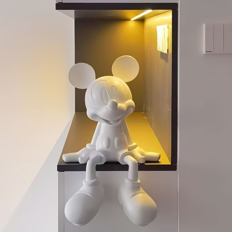 Mickey & Minnie Mouse Figurine 1pc Large Mickey & Minnie Mouse Love Heart Figurine - High-End Home Decor - Perfect for Living Room TV Stand, Ideal Housewarming or Valentine's Day Gift