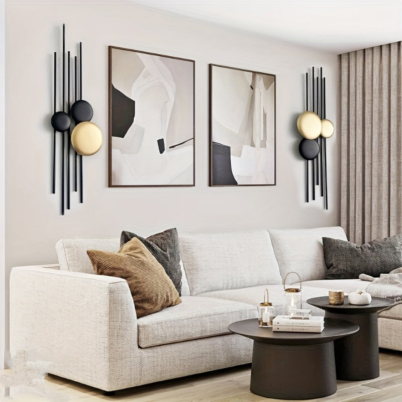 Home wrought iron wall decoration porch living room decoration atmosphere set of 2pcs wall decoration
