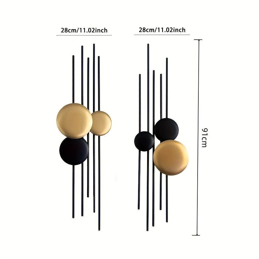 Home wrought iron wall decoration porch living room decoration atmosphere set of 2pcs wall decoration
