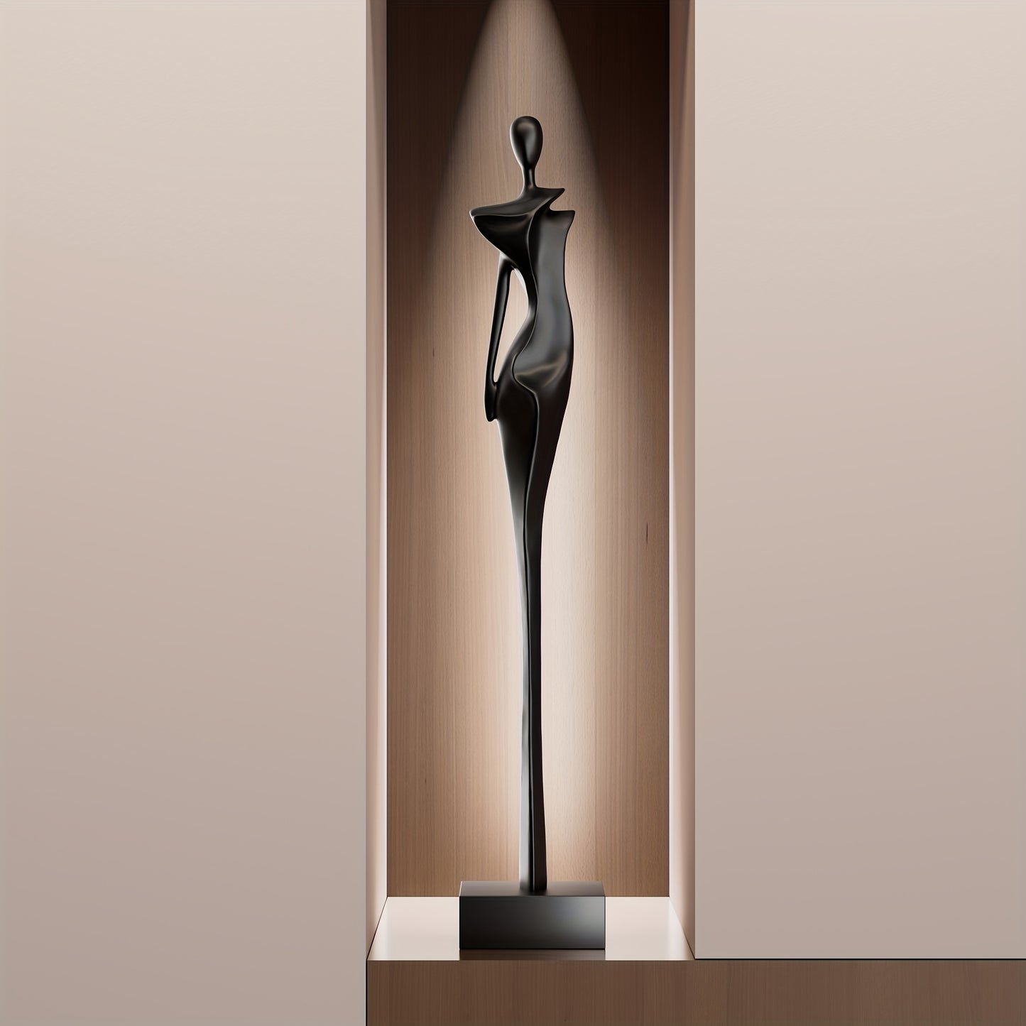 Minimalist Abstract Female Figure Sculpture - Elegant Modern Home & Garden Decor